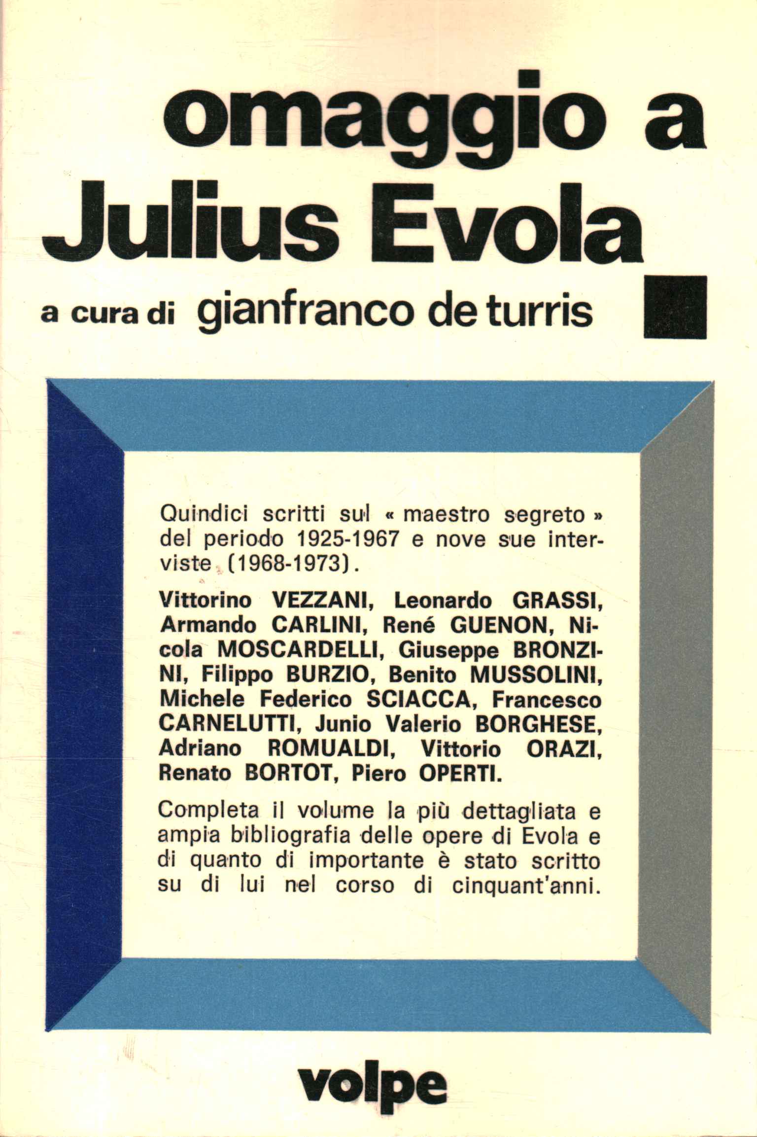 Hommage à Julius Evola