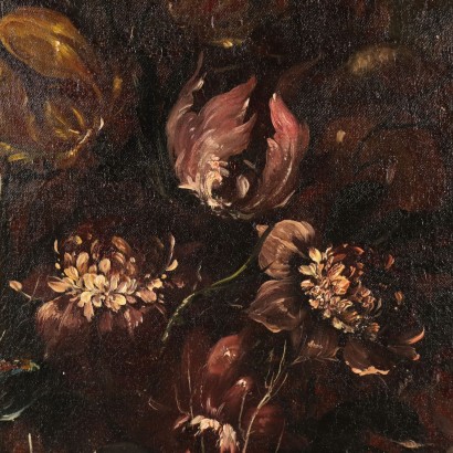 Composición floral pintada