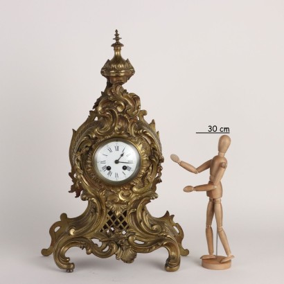 Countertop Clock in Gilt Bronze