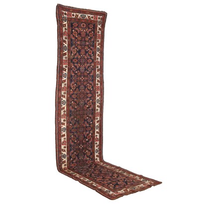Antiker Malayer Teppich aus Baumwolle Wolle Feiner Knoten 417x103 cm
