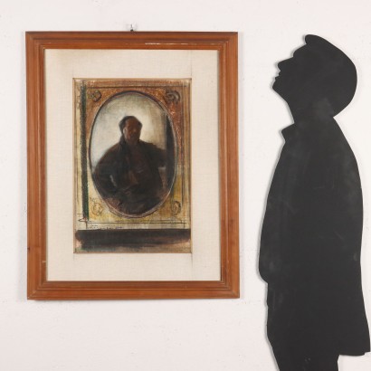 Painting by Pietro Annigoni,Self-portrait,Pietro Annigoni,Pietro Annigoni,Pietro Annigoni,Pietro Annigoni