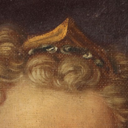 Retrato pintado de una mujer noble.