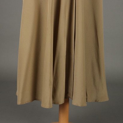 Max Mara Vintage Beige Silk Dress