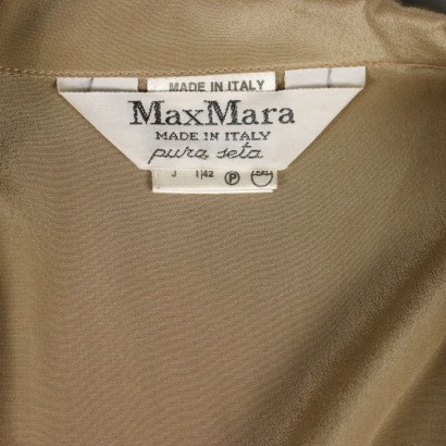 Max Mara Vintage Beige Silk Dress