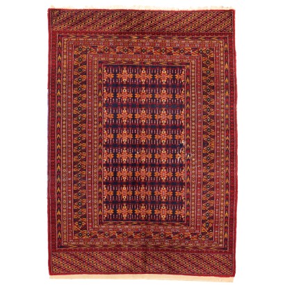 Antiker Bukhara Teppich Baumwolle Feiner Knoten 191 x 132 cm