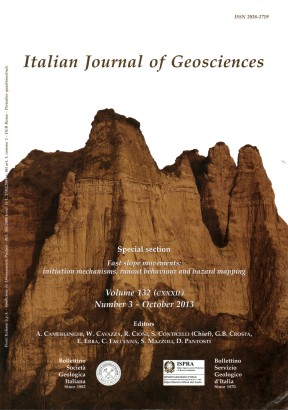 Italian Journal of Geosciences-Bollettino della Società Geologica Italiana. Vol. 132 n. 3 (2013)