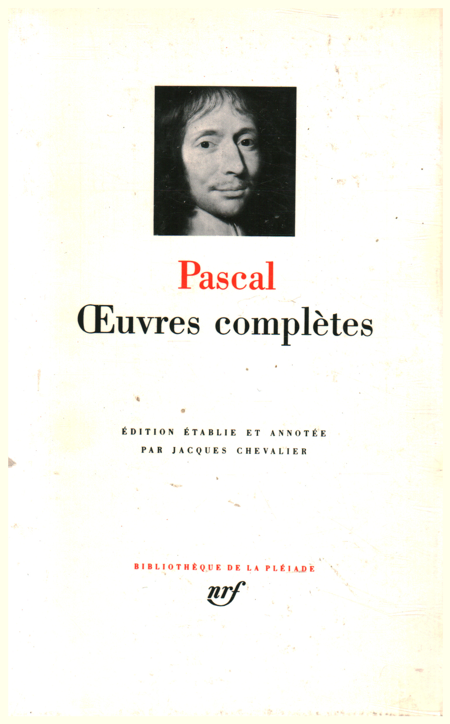 Ceuvres complètes, Pascal