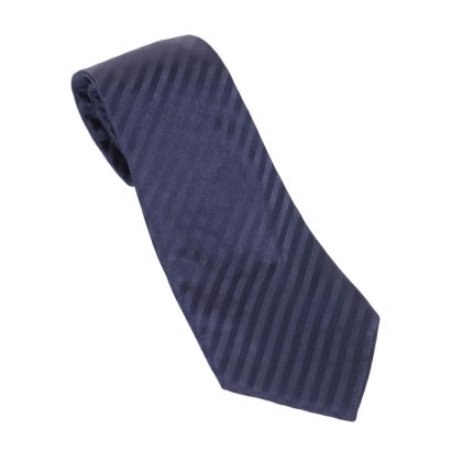 armani, giorgio armani, emporio armani, corbata armani, corbata de seda, segunda mano, moda sostenible, corbata a rayas azul emporio armani