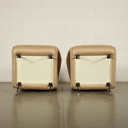 Paar Sessel Kunstleder Italien 1950er-1960er