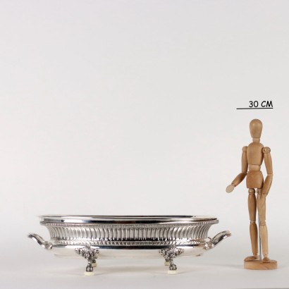 Chafing Dish Man. Messulam Argent Italie XX Siècle