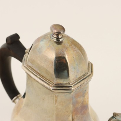 Teapot Vallè Silver Italy XX Century