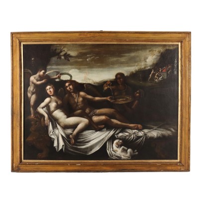 Painted with Mythological Scene, Cupid and Psyche